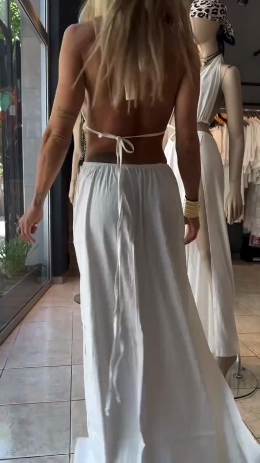 Halter Cut - out Maxi Dress