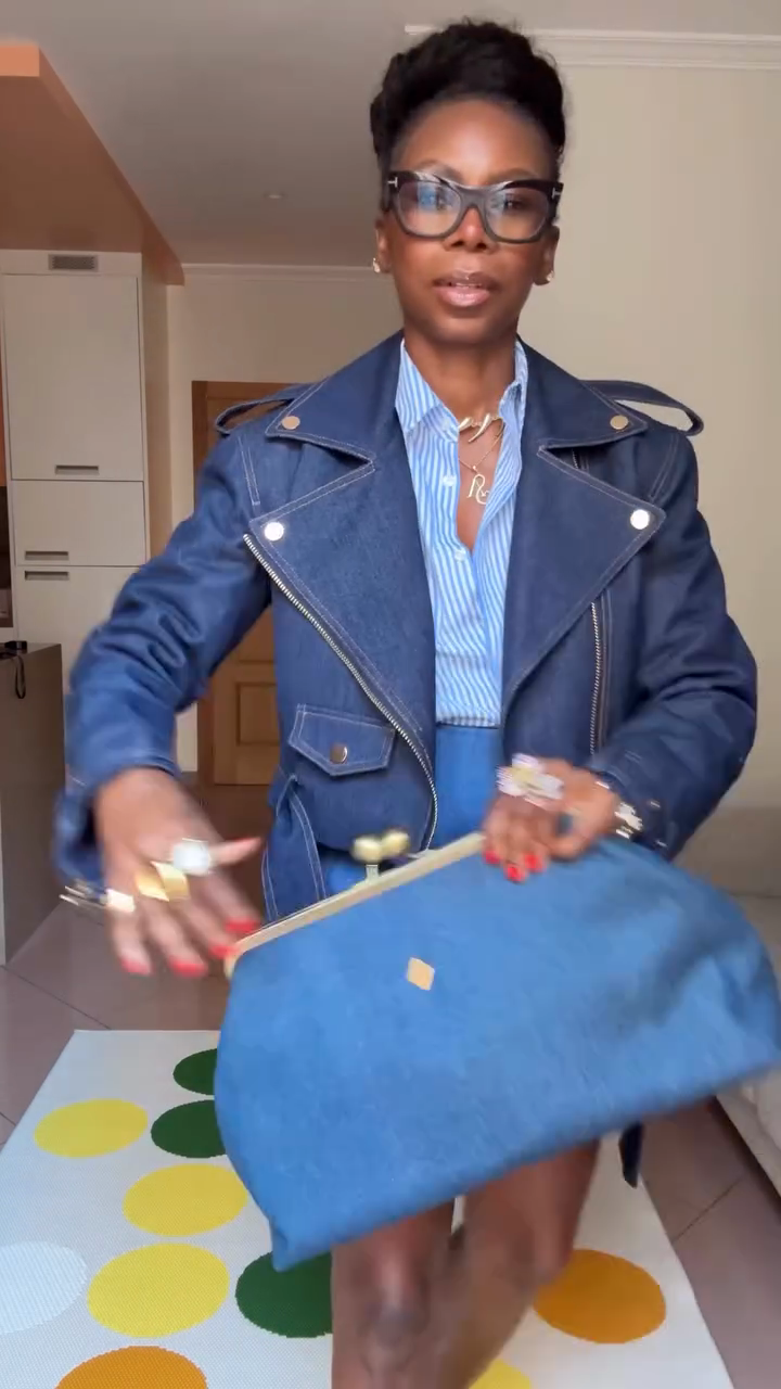 Blue Denim Moto Jacket