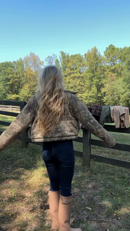 camouflage print down jacket