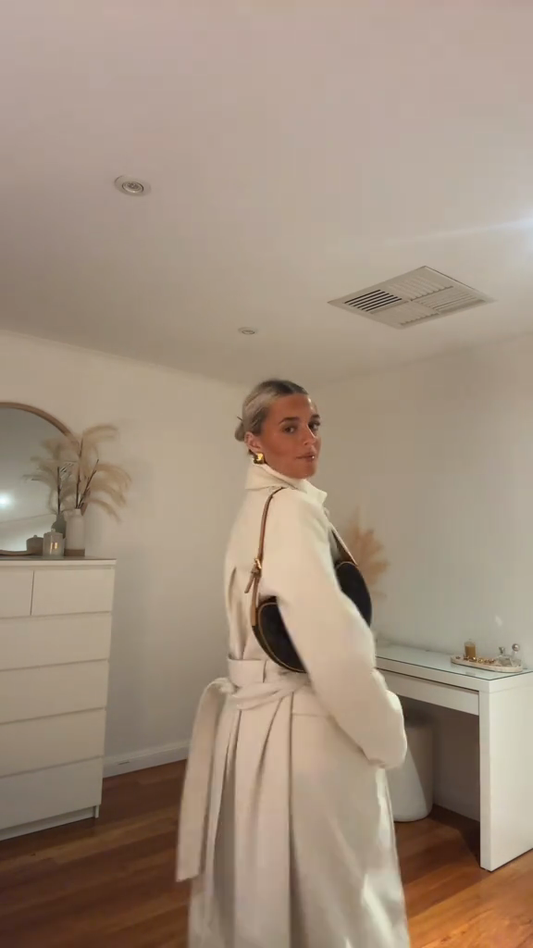 Beige Belted Trench Coat