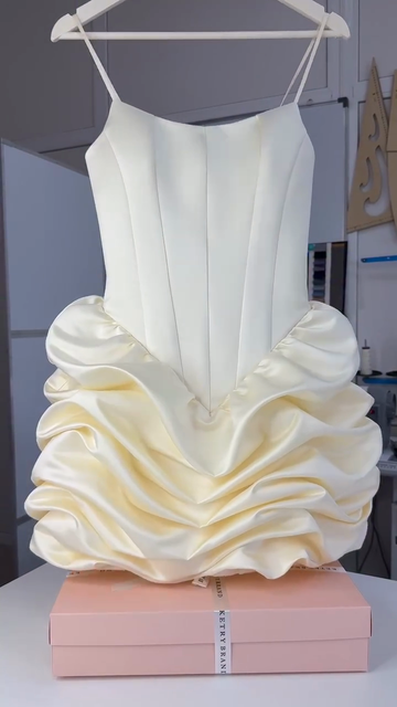 White Satin Corset Mini Dress