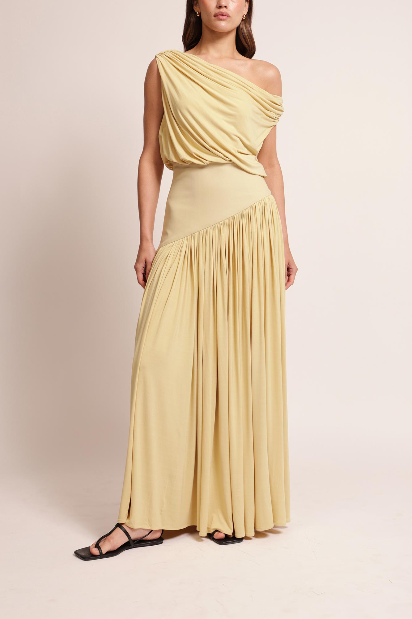 Asymmetric One - Shoulder Maxi Dress