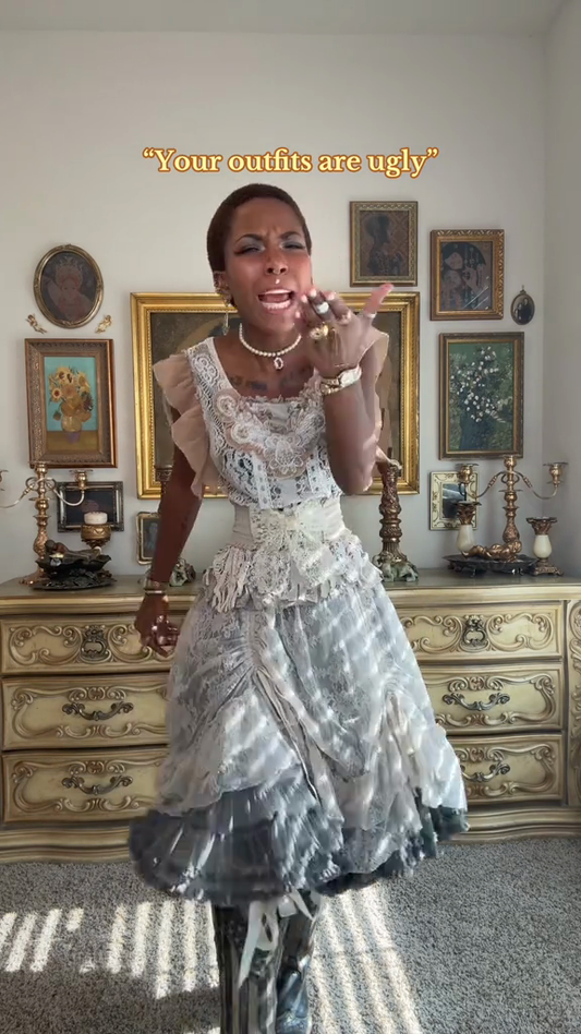 Vintage Style Ruffled Dress