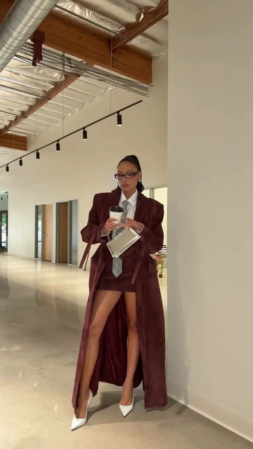 Burgundy Long Blazer