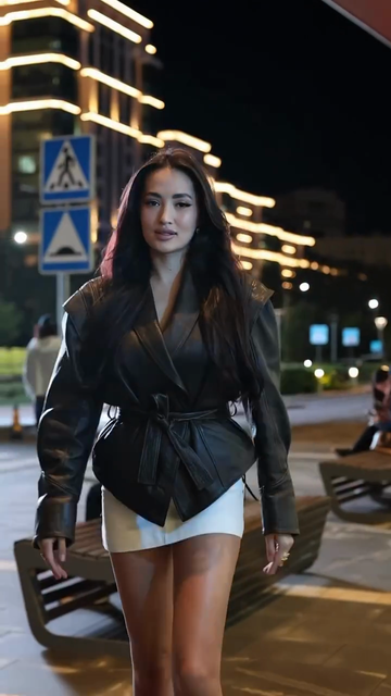 Black Belted Leather Jacket