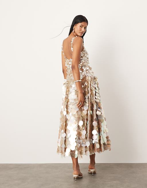 Sequin - Embellished Midi Dress