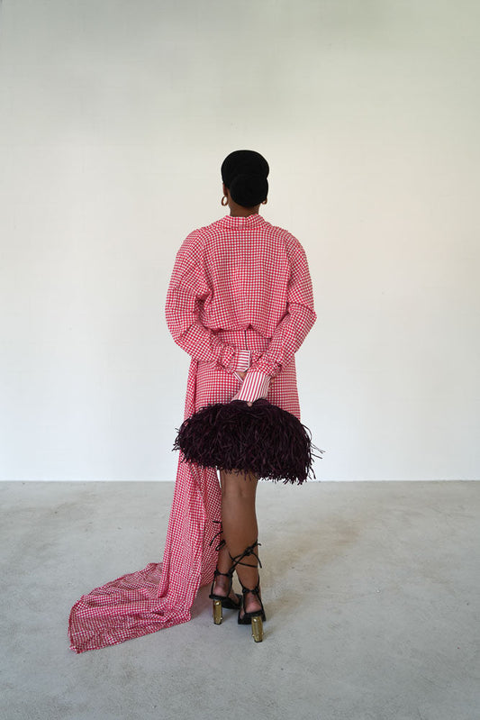 Pink Gingham Wrap - Style Mini Dress