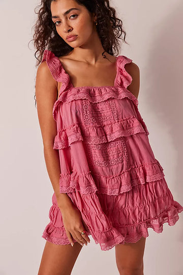 Ruffled Sleeveless Mini Dress