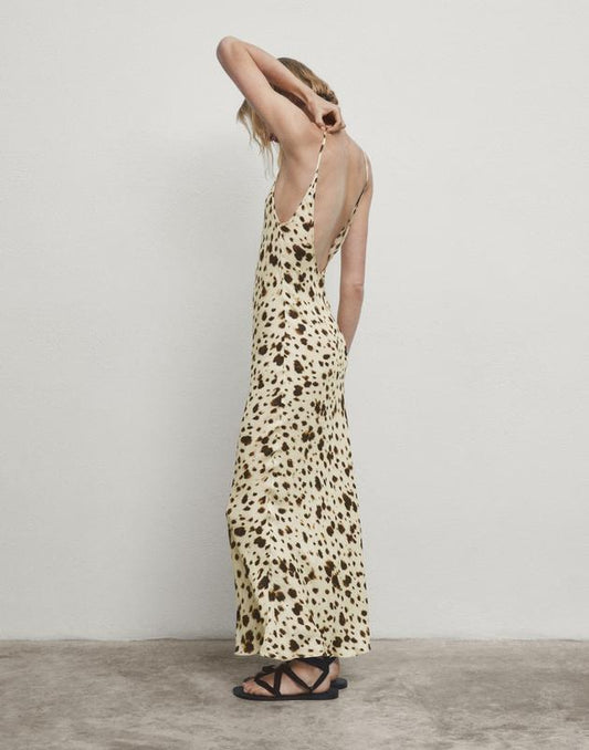 Leopard - Print Slip Dress