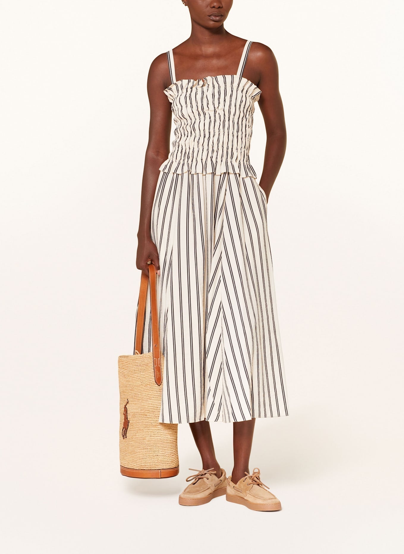 Striped Smocked - Piece Dress