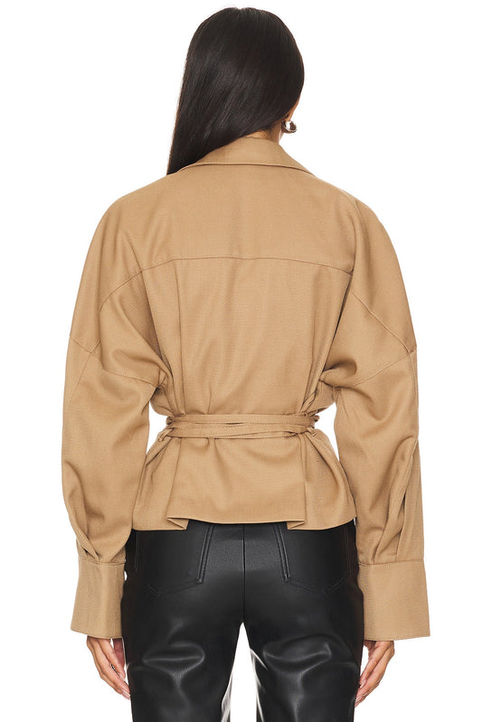 Tan Belted Utility Jacket