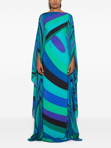 Emilio Pucci Printed Silk Kaftan Dress