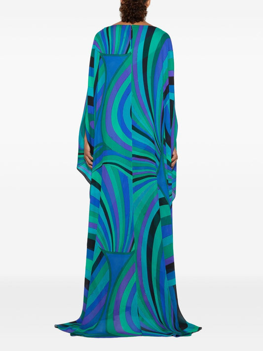 Emilio Pucci Printed Silk Kaftan Dress
