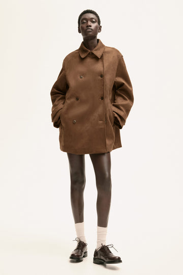 Brown Double - Breasted Coat