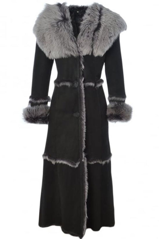 Shearling - Trimmed Long Coat
