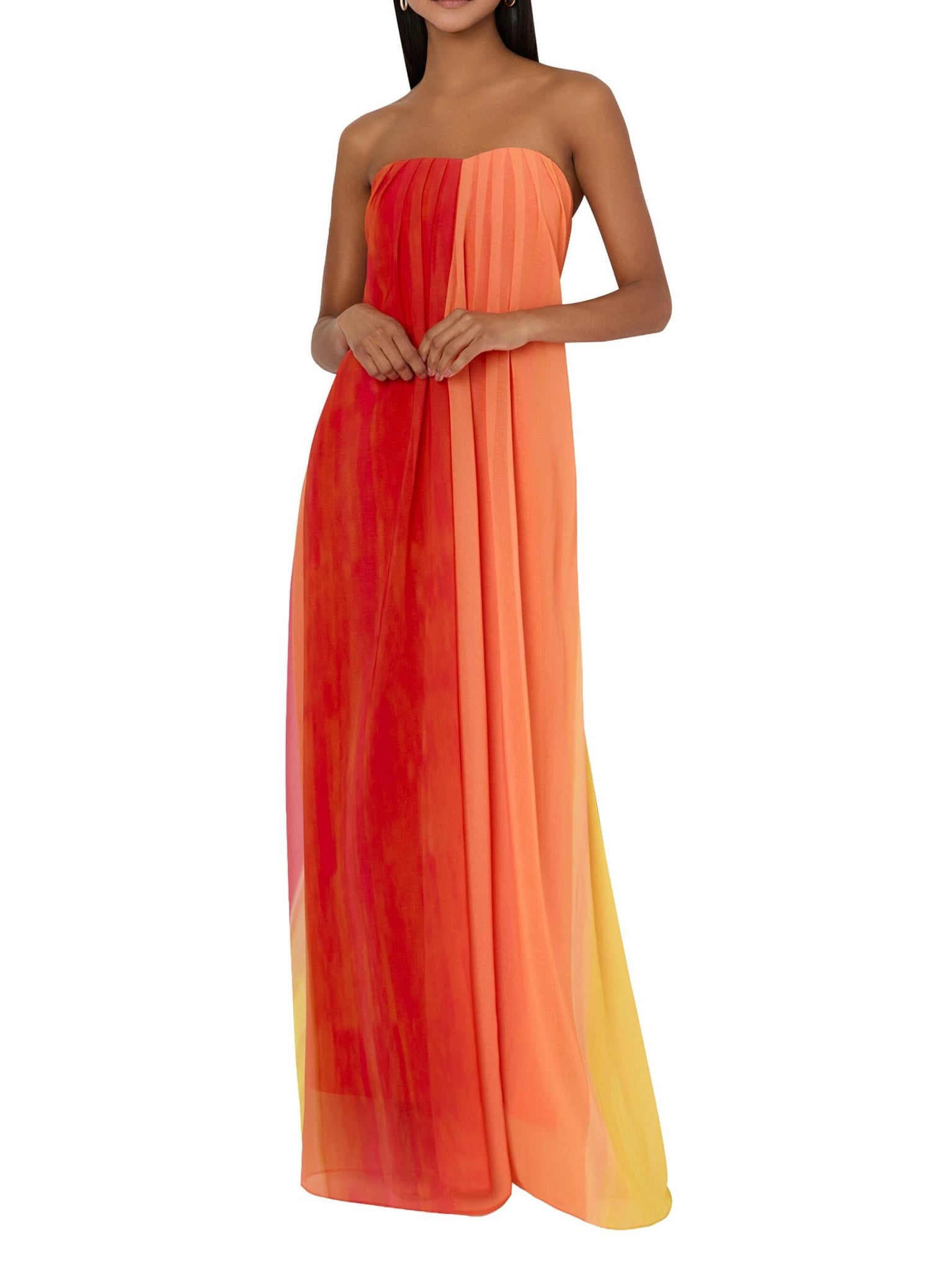 Strapless Ombre Maxi Dress