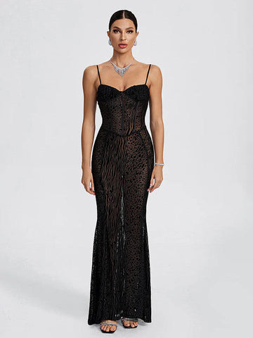 Sexy Mesh Maxi Skirt