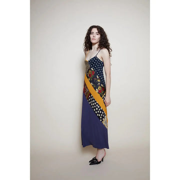 Patchwork Maxi Slip Dress