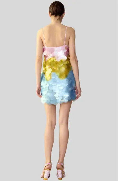 Ombre Sequined Mini Slip Dress