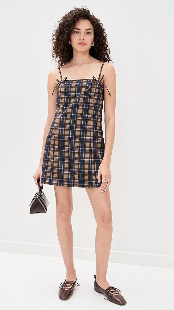 Plaid Spaghetti Strap Mini Dress