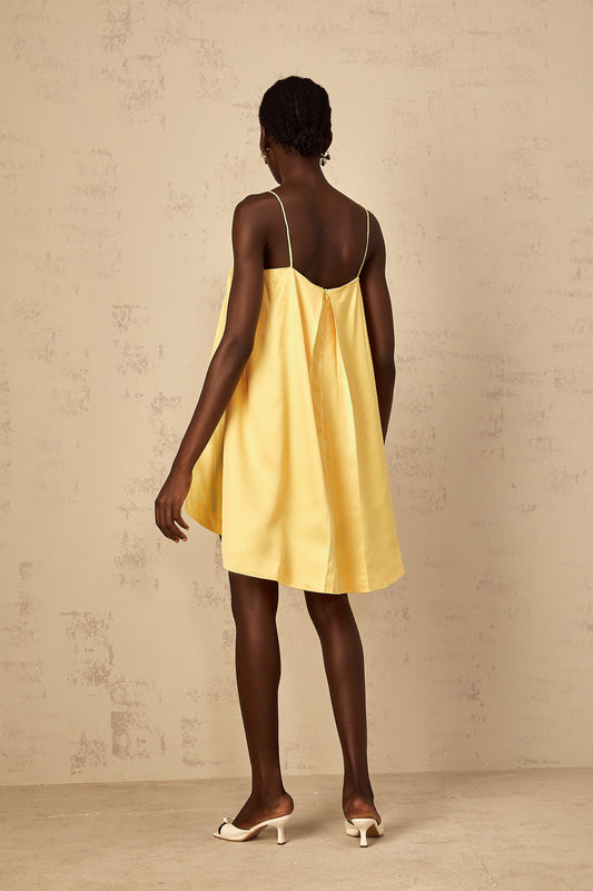 Avril Floral Embroidered Satin Mini Dress