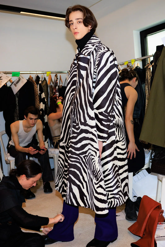 Zebra Print Maxi Coat