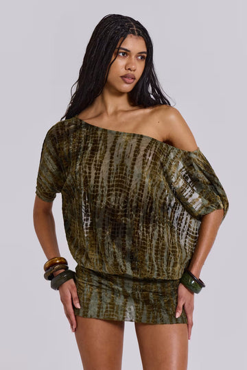 Ophidian Devore Backless Mini Dress