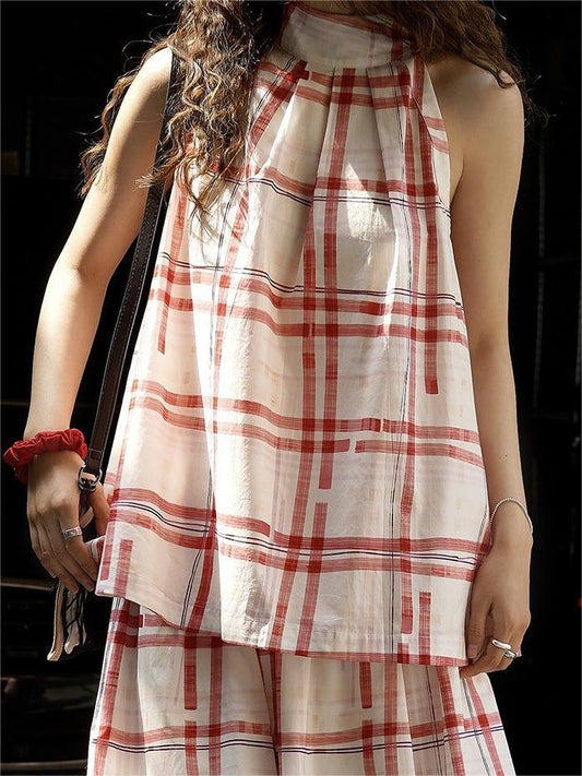 Plaid two-piece suit