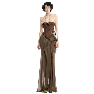 Wasteland Style Butterfly Embellished Wrap Dress