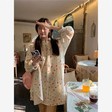 Sweet Colorful Polka Dot Dress