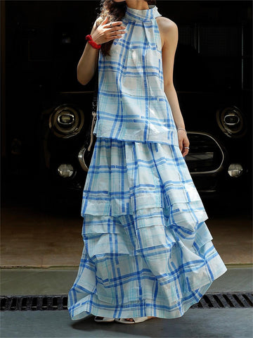 Plaid two-piece suit