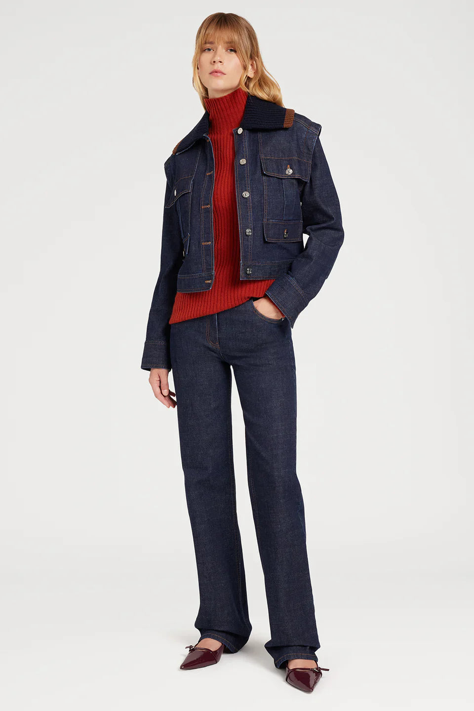 STYLISH REGULAR FIT DENIM JEANS