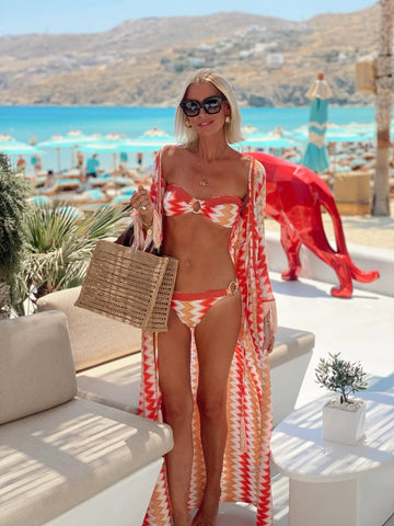 Zigzag - Printed Bikini Set