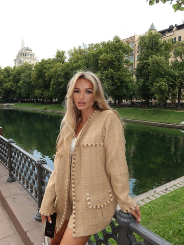 Beige Tweed Jacket