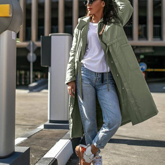 Hooded Belted Trench Coat