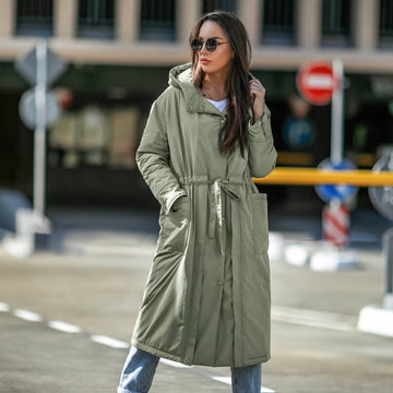 Hooded Belted Trench Coat
