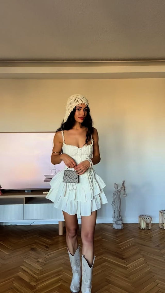 White Corset - Style Mini Dress