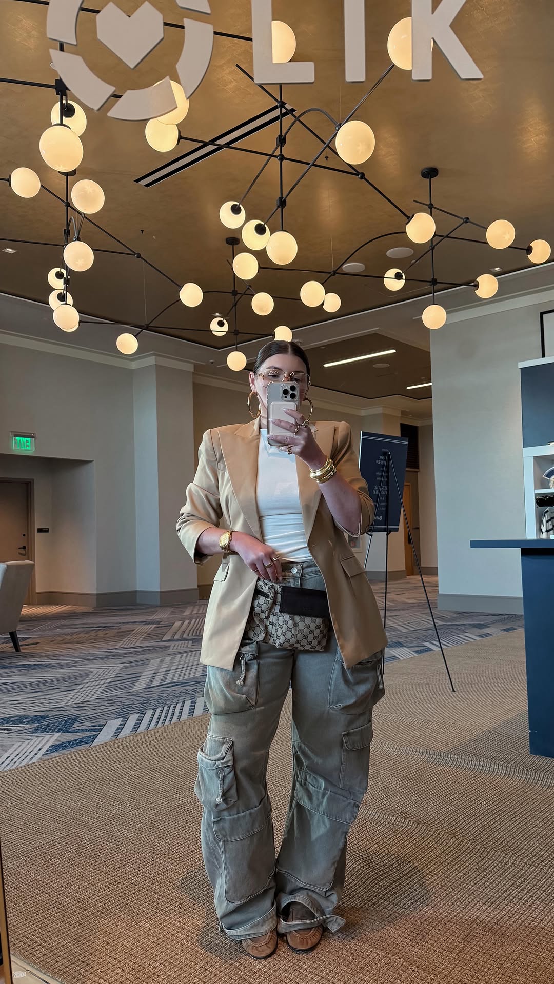 Light grey cargo jeans