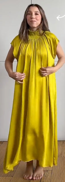 Silk High - Neck Maxi Dress