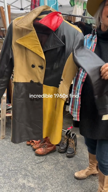 Patchwork Leather Trench Coat