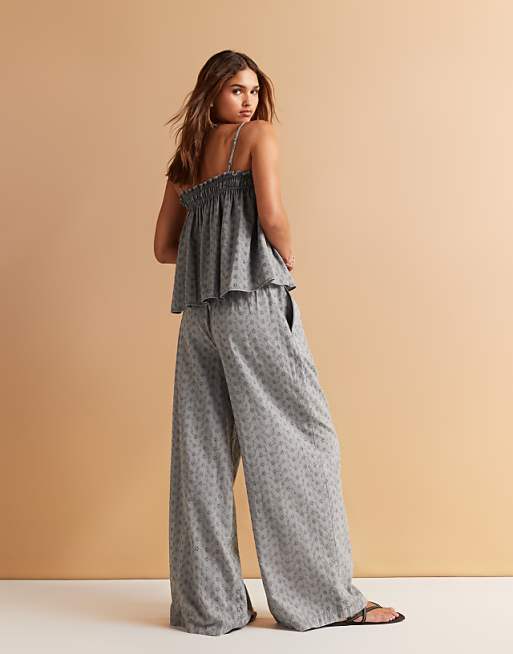Grey Polka Dot Two - Piece Set
