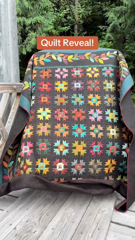 Colorful Floral Patchwork Quilt