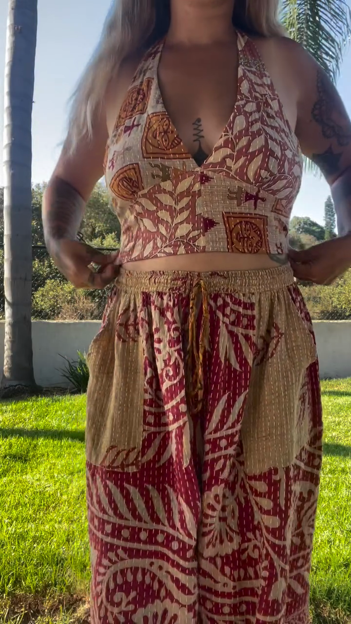 Bohemian - Style Printed Palazzo Pants