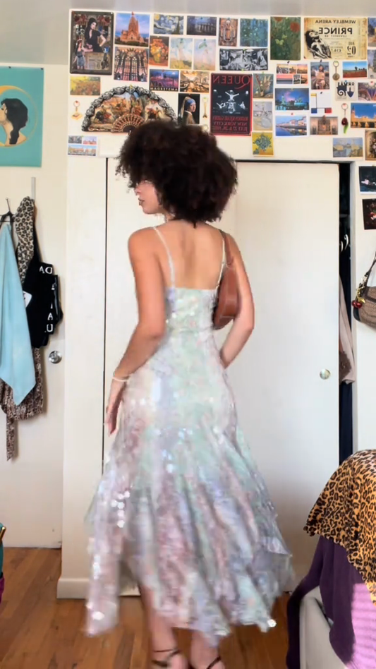 Iridescent Sequin Midi Dress