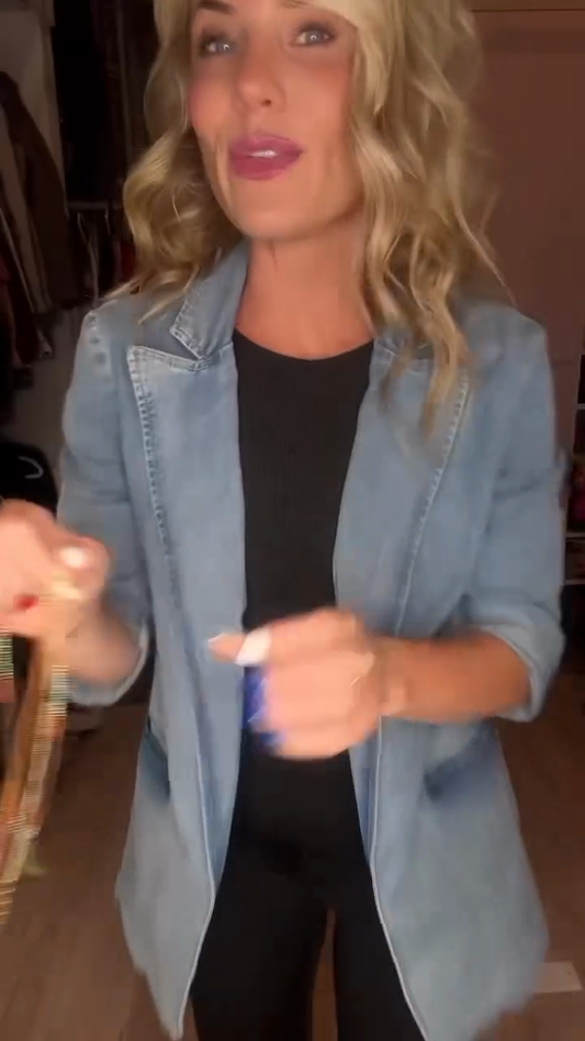 Light Blue Denim Blazer