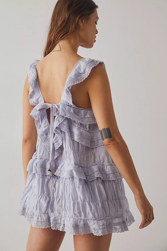 Ruffled Sleeveless Mini Dress