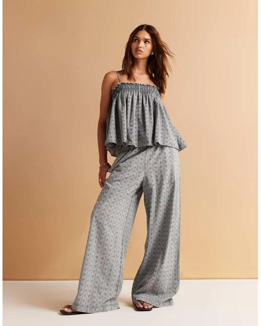 Grey Polka Dot Two - Piece Set