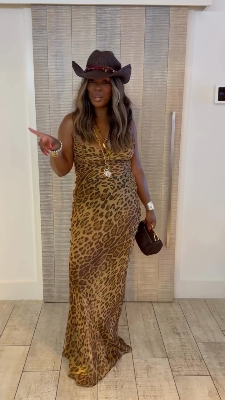 Leopard - Print Maxi Dress