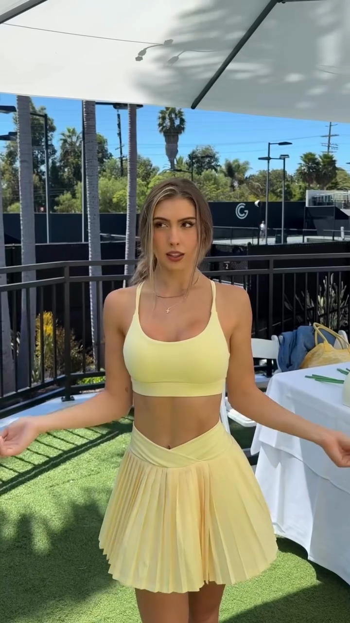 Light Yellow Activewear Two - Piece Set