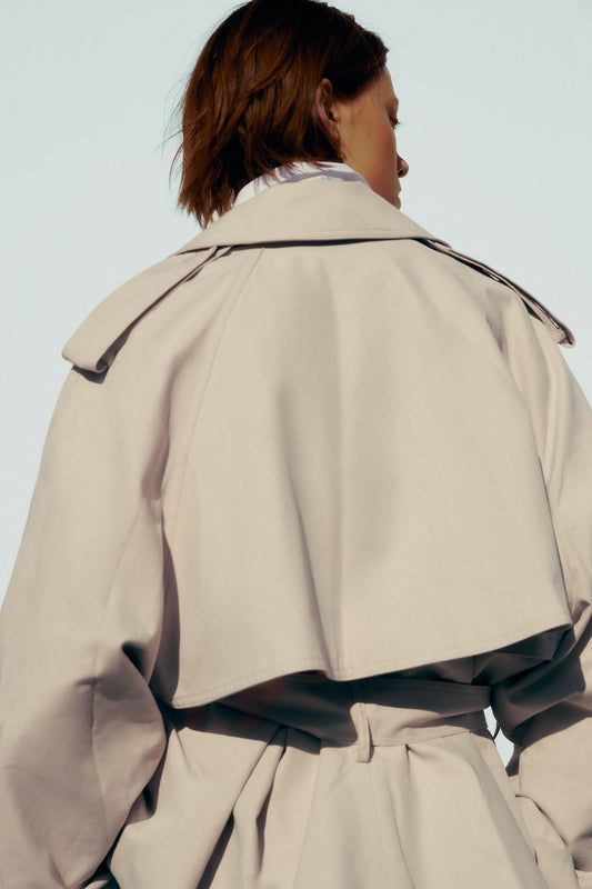 Beige Belted Trench - Style Jacket